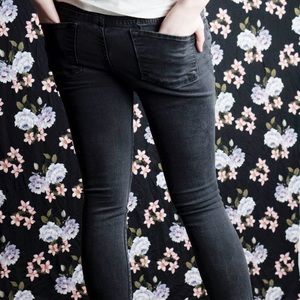 black torn jeggings